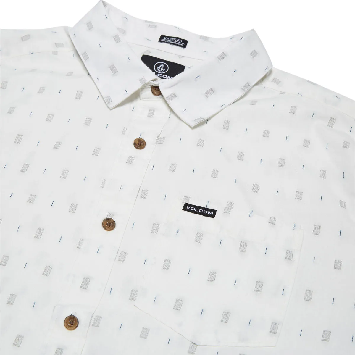 Volcom Bankstone Shirt - White Combo birthday celebration Streetwear