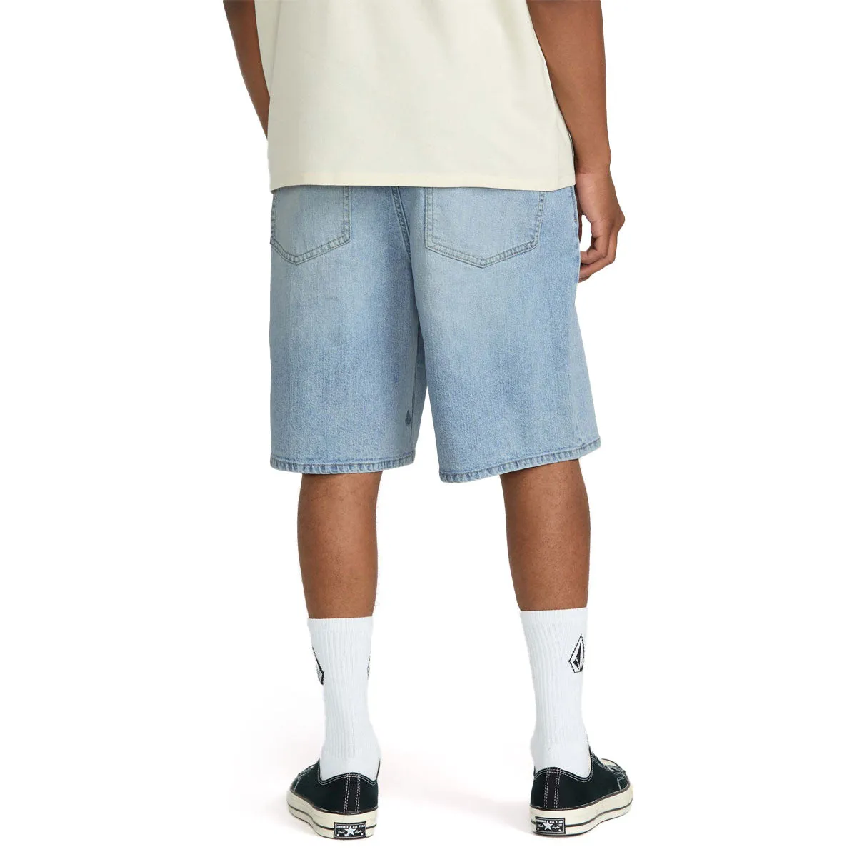 Soft Lining Fade Resistant Dye Volcom Billow Denim Shorts - Dry Vintage