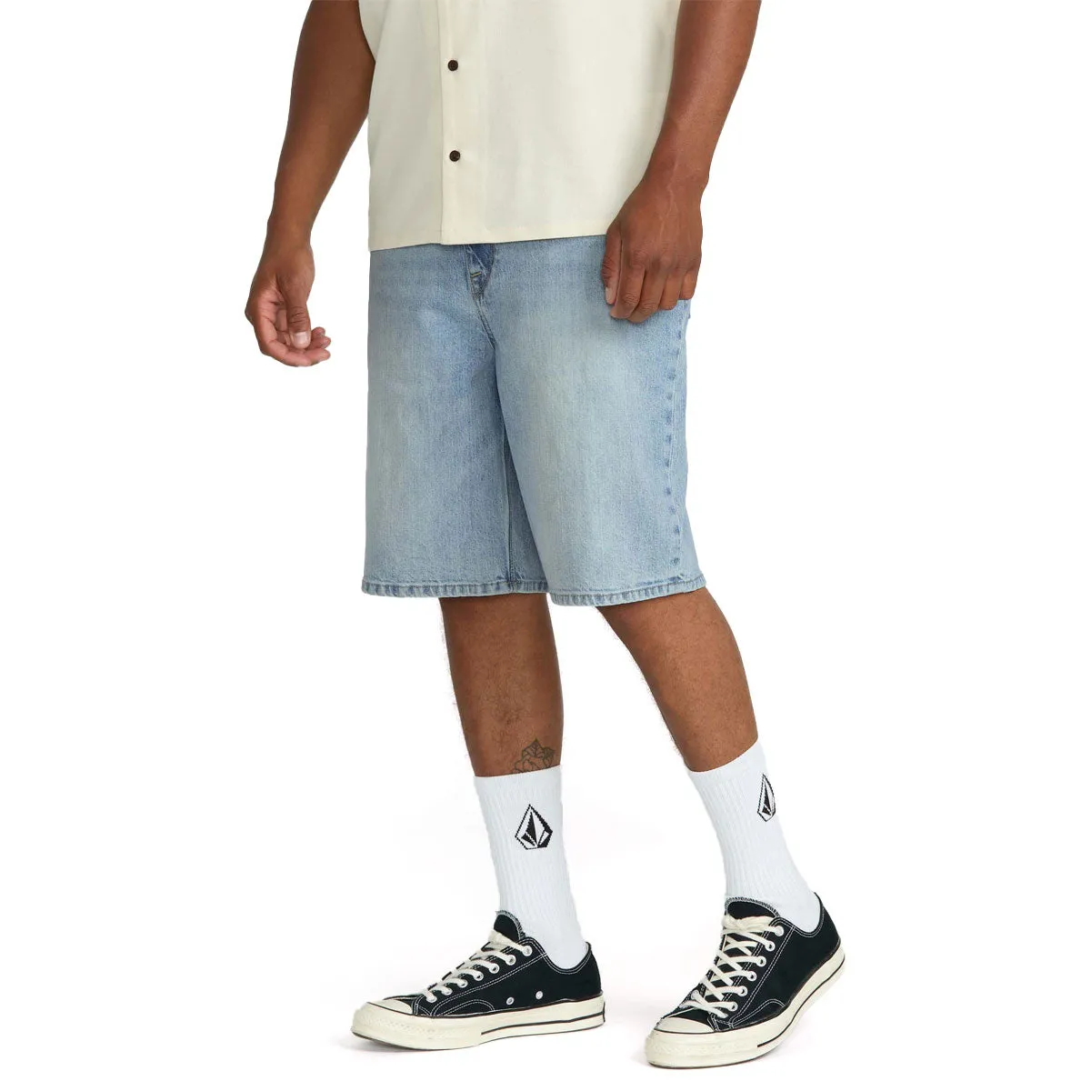 Relaxed Vibe Trendy Fit Volcom Billow Denim Shorts - Dry Vintage