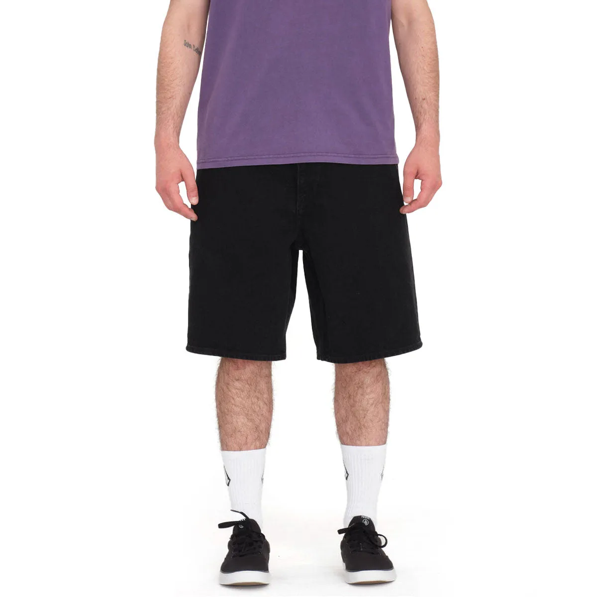 campers Volcom Billow Denim Shorts - New Black