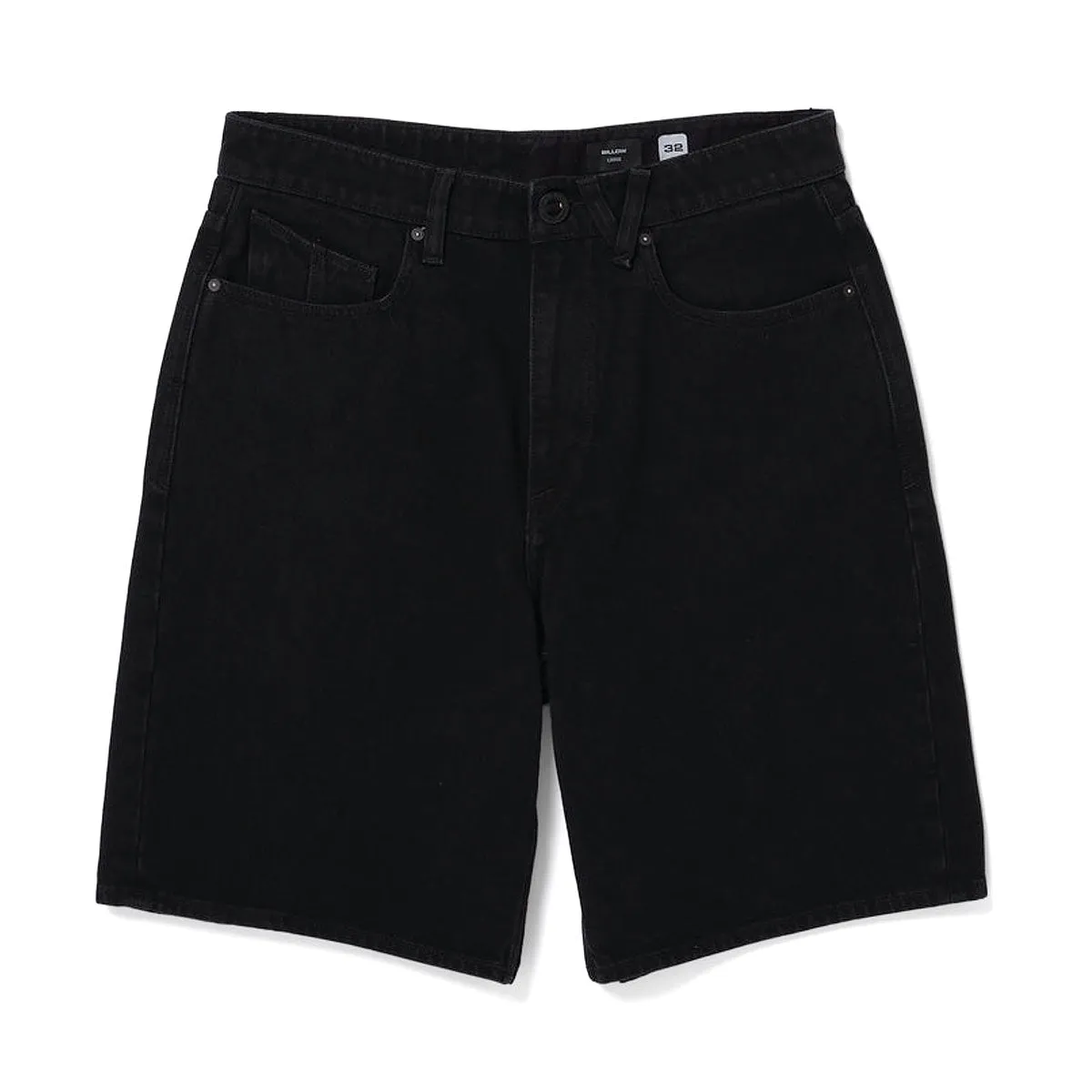 Slimline Fit Volcom Billow Denim Shorts - New Black