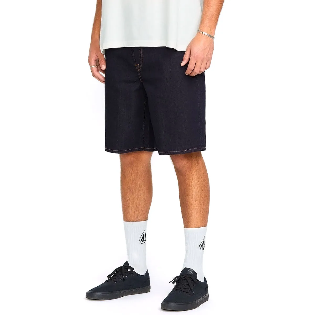 Volcom Billow Denim Shorts - Rinse cycling outfit