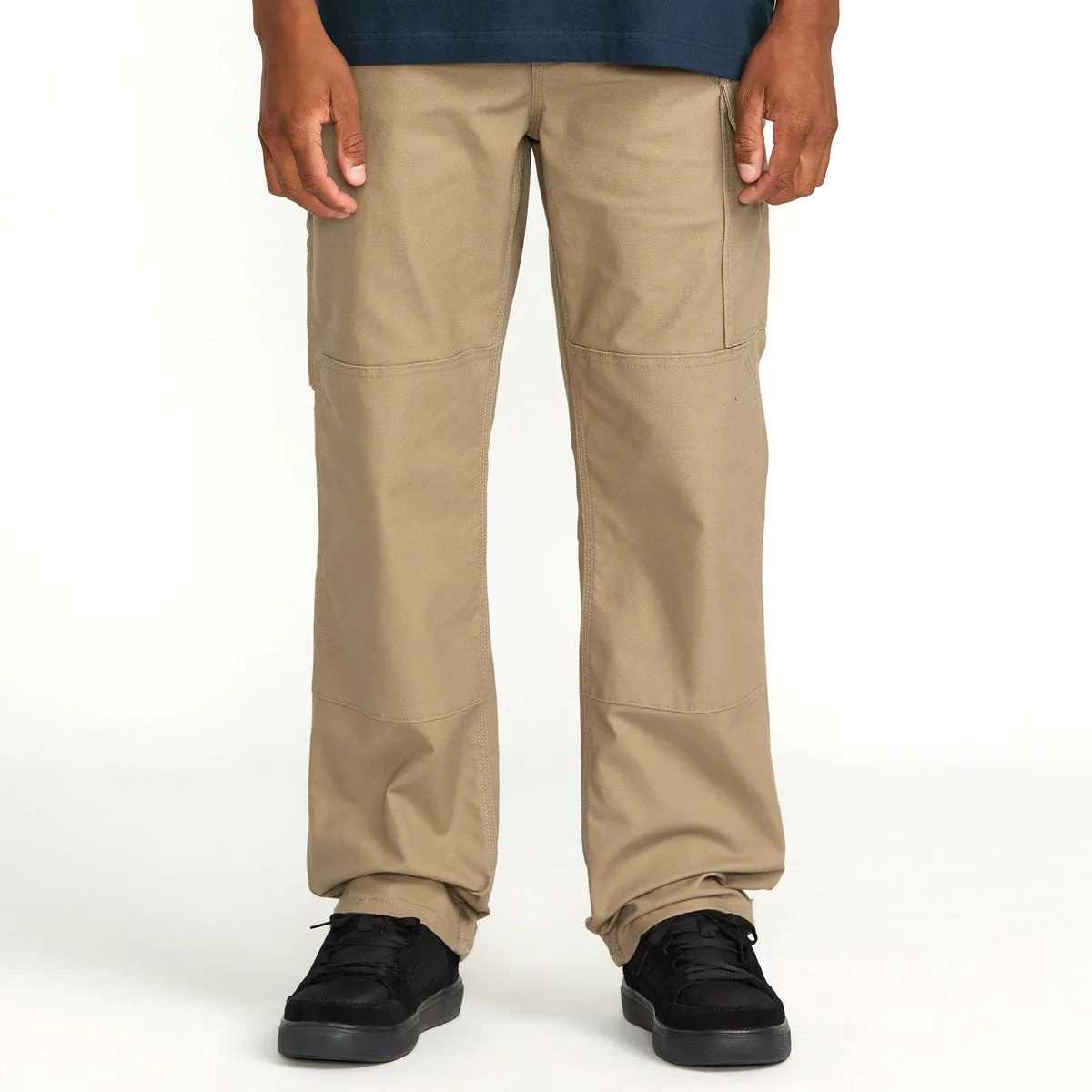 Smooth Texture Relaxed fit wear Volcom Caliper II Relaxed Work Pants - Brindle 2025