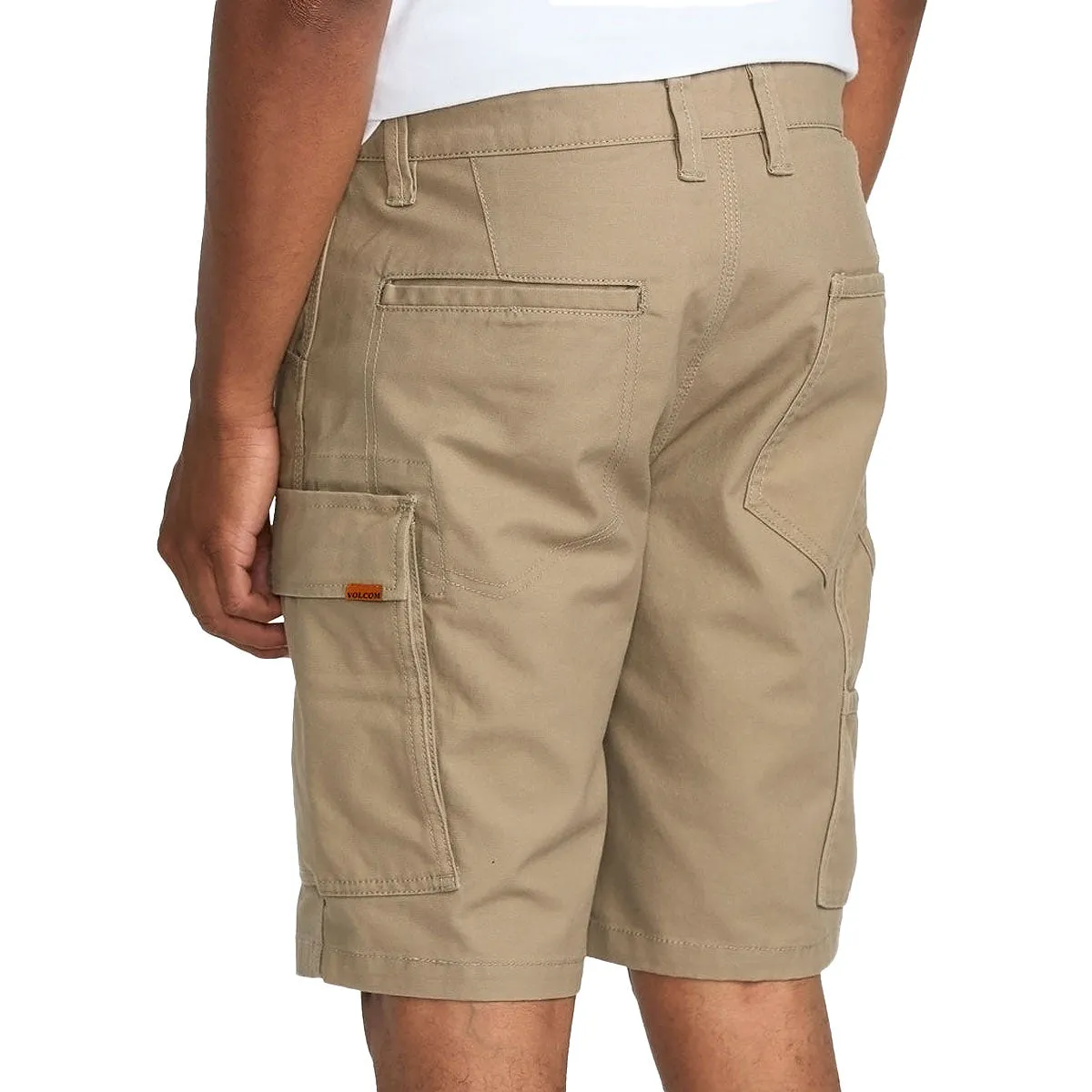 Multi Panel Construction Mood Piece Volcom Caliper II Relaxed Work Shorts - Brindle
