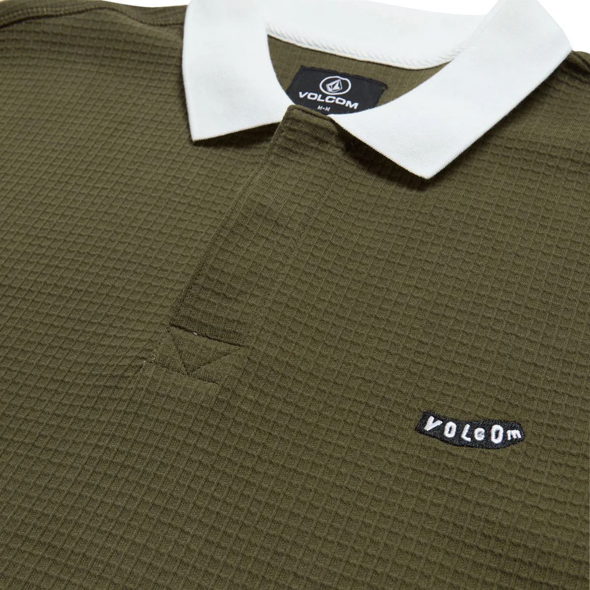 Standalone Option Volcom Curbstone Long Sleeve Polo Shirt - Sage Leaf