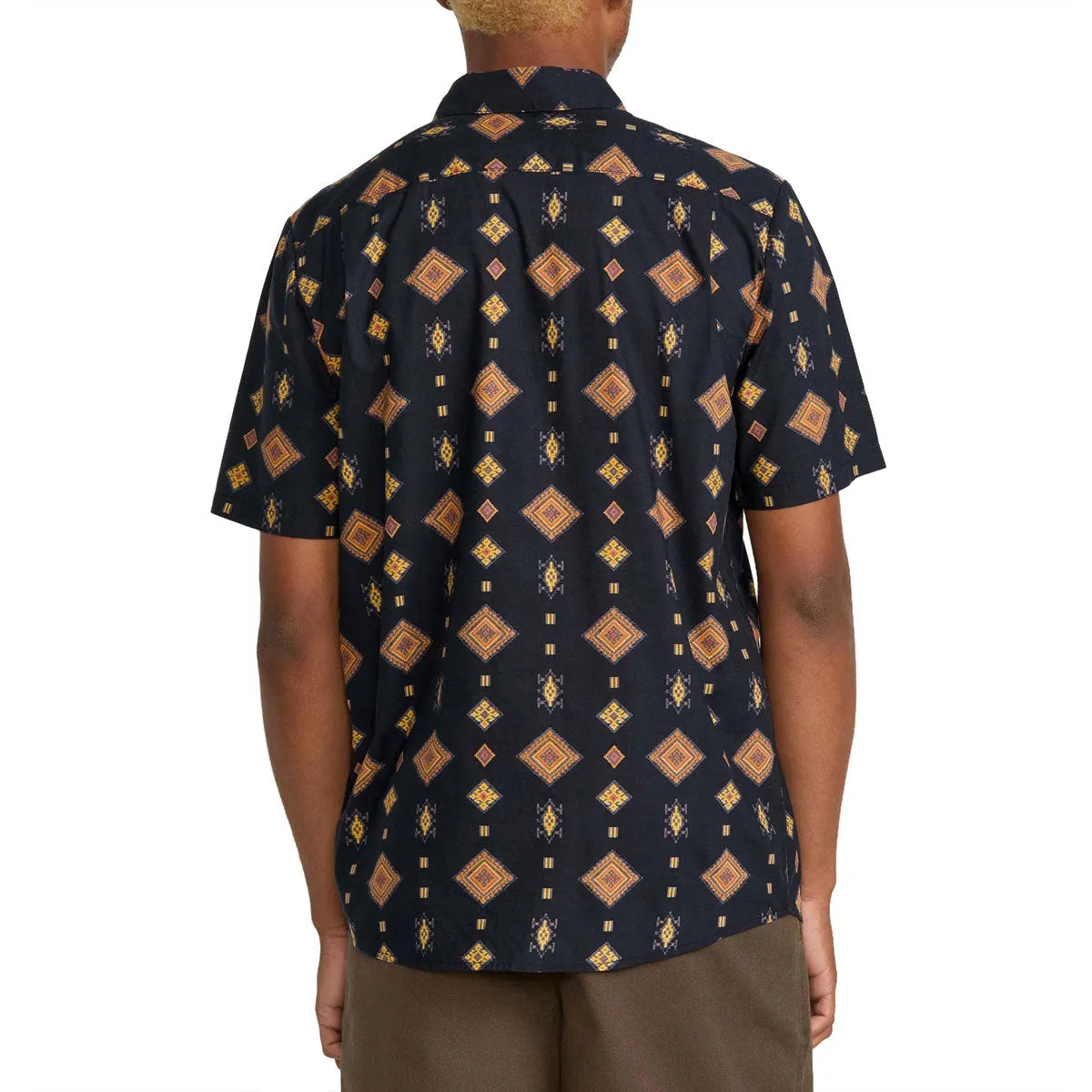 Volcom Desert Dobby Shirt - Black Moisture wicking Embellished Neckline