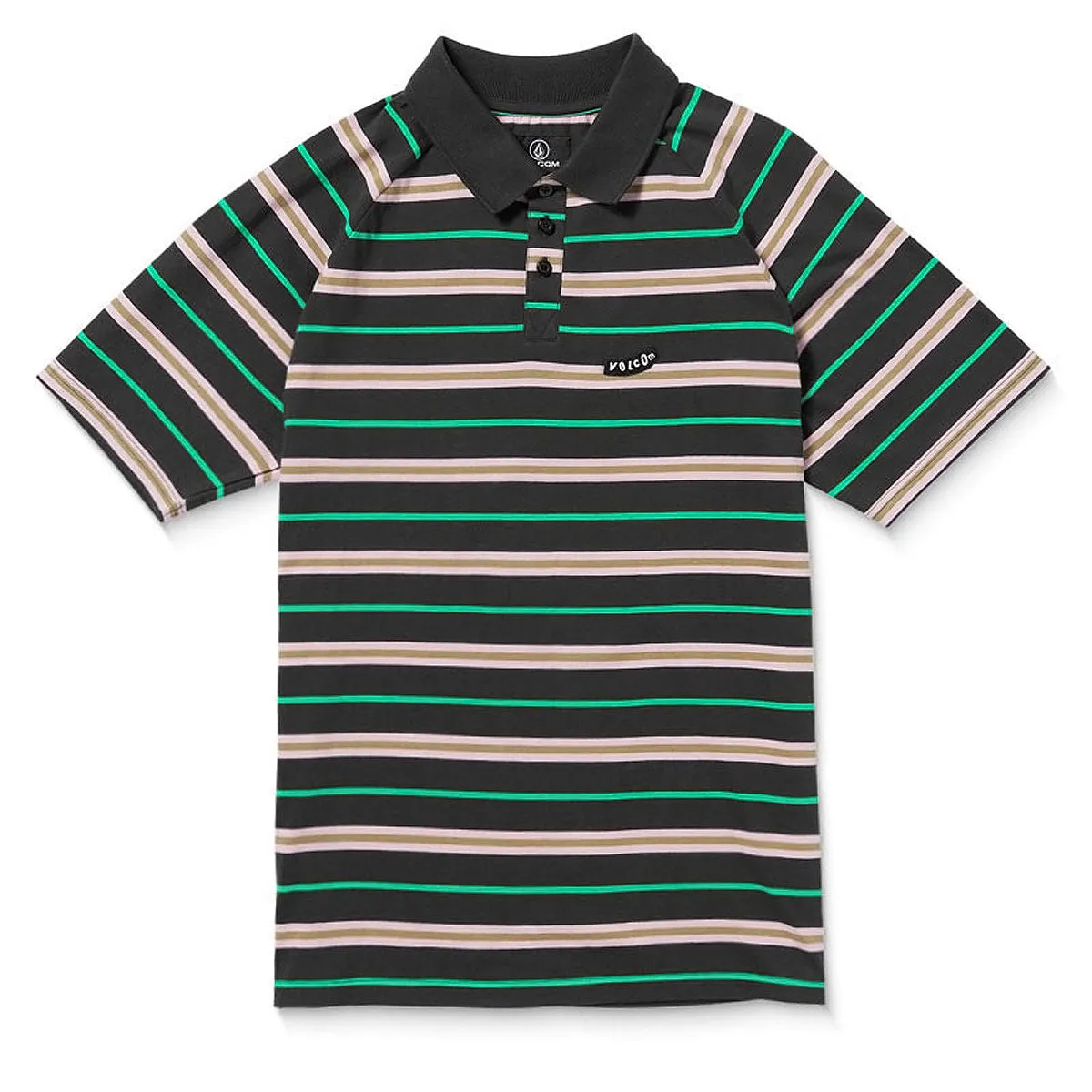 Stretchable Cloth Trendsetting Design Volcom Edges Polo Shirt - Stealth