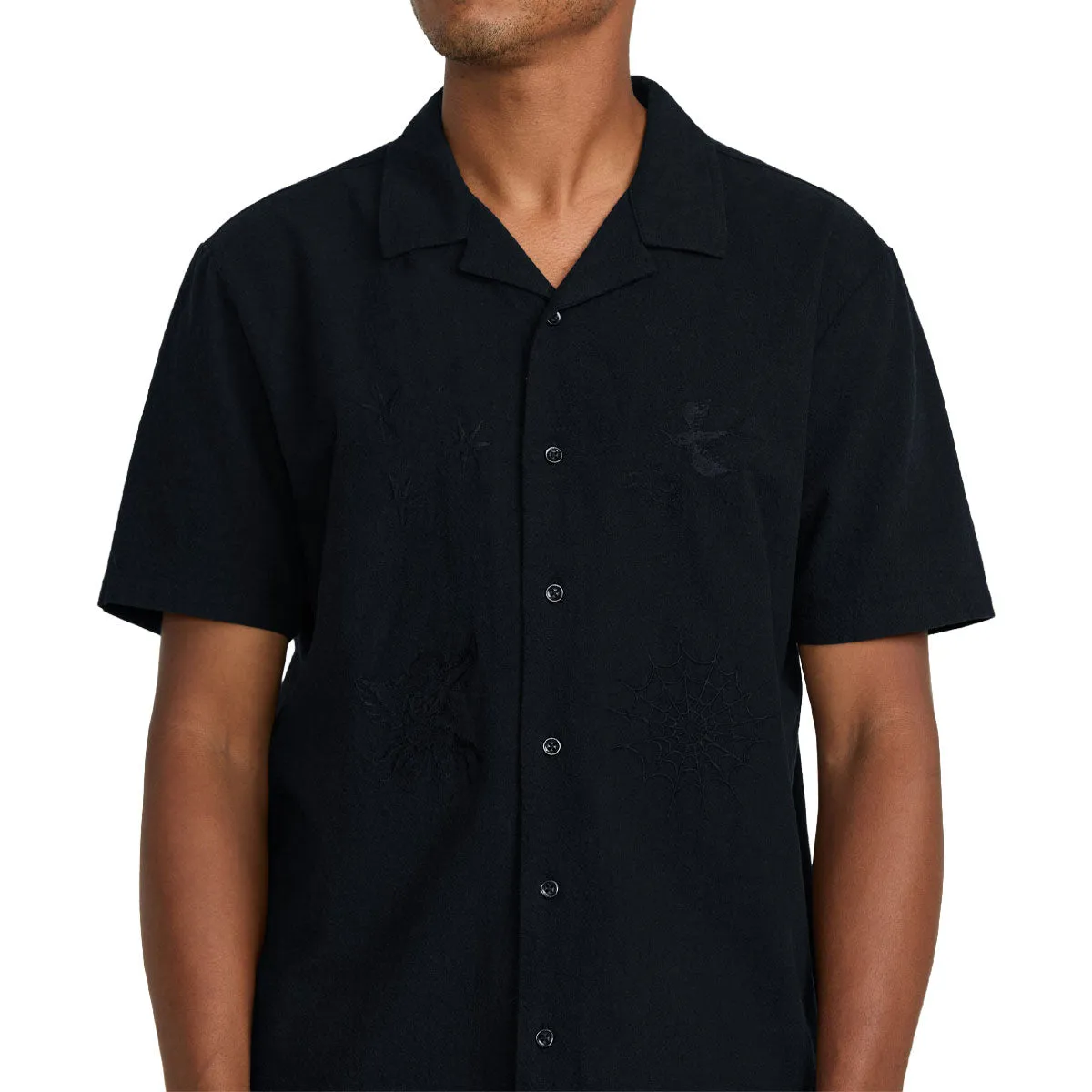 Lightweight Weave Volcom FA Seth Conboy Woven Shirt - Black