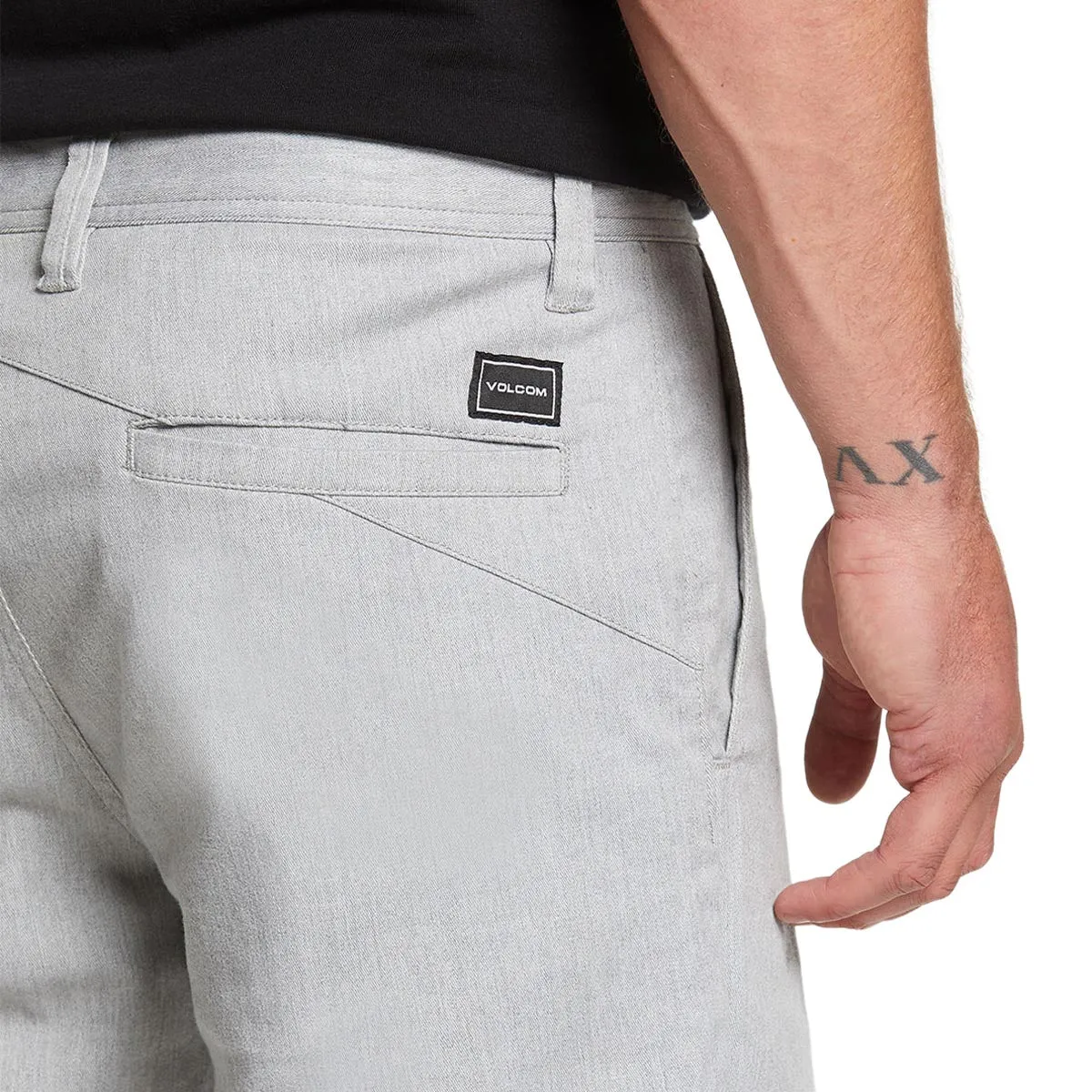 Volcom Frickin Modern Stretch 21 Shorts - Grey Clean Aesthetic Elastic Band