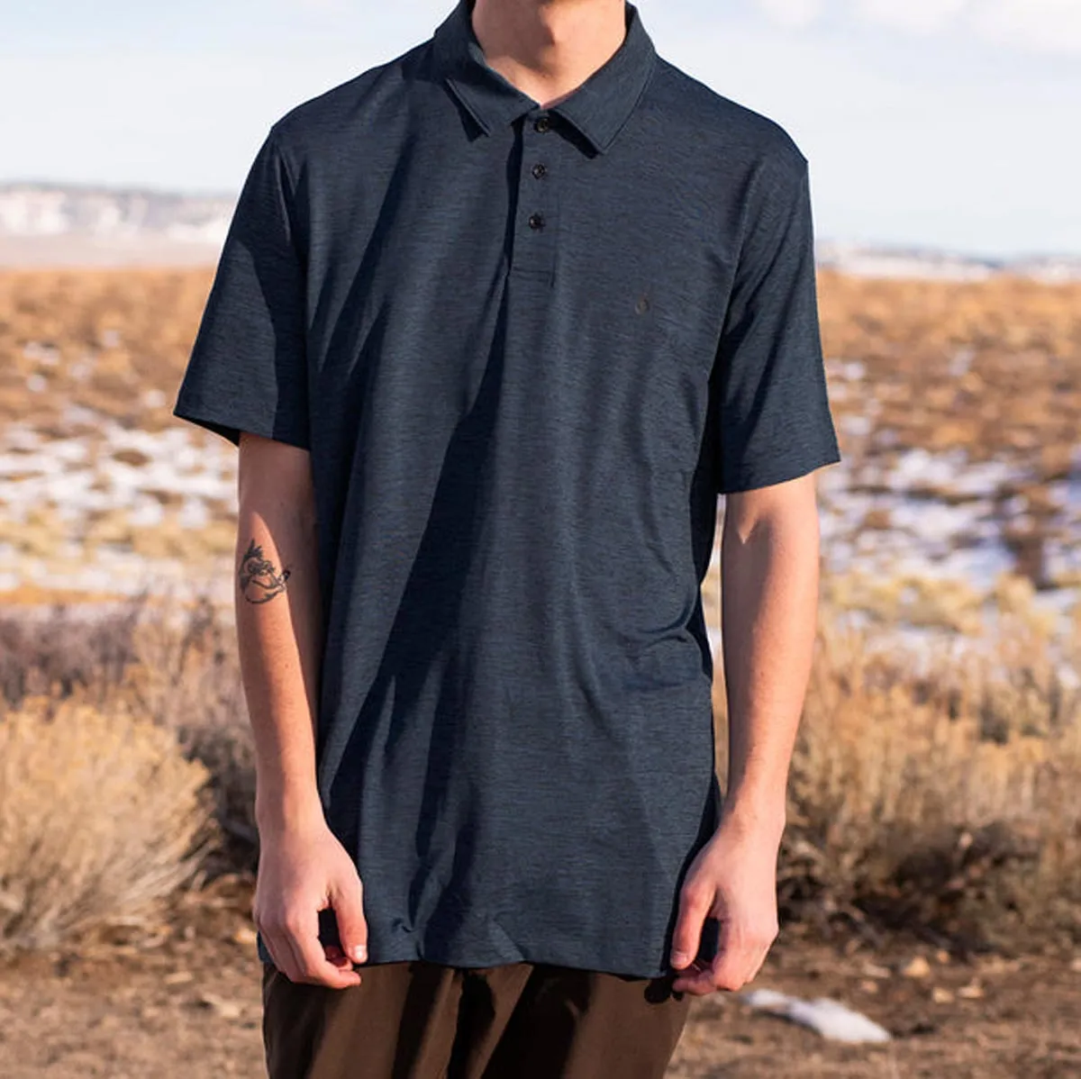 Volcom Hazard Pro Polo Shirt - Navy Heather All-Purpose Wear gender-neutral