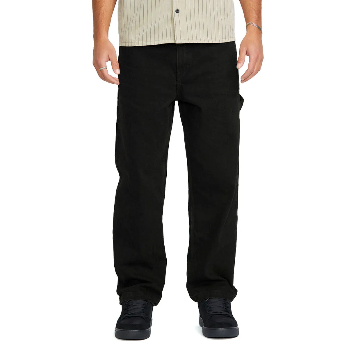Stretchy Waist Volcom Kraftsman II Denim Jeans - New Black