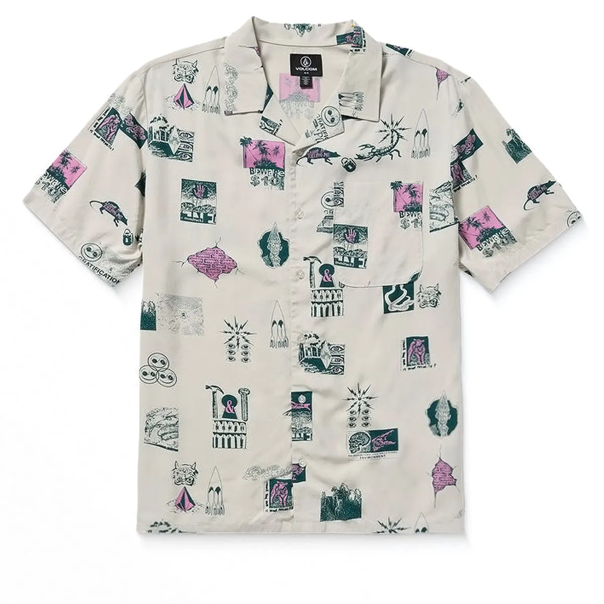 Volcom Mistostone Shirt - Stone Sophisticated Style Ventilated Back Panel