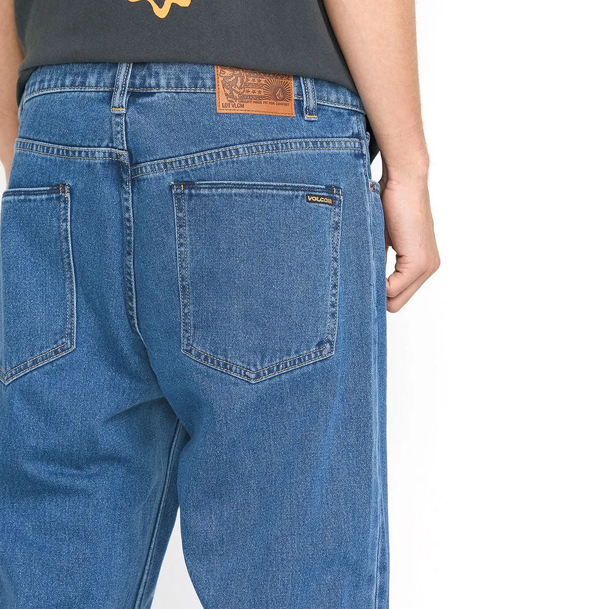 Volcom Modown Tapered Denim Jeans - Standard Issue Blue Mid-rise fit