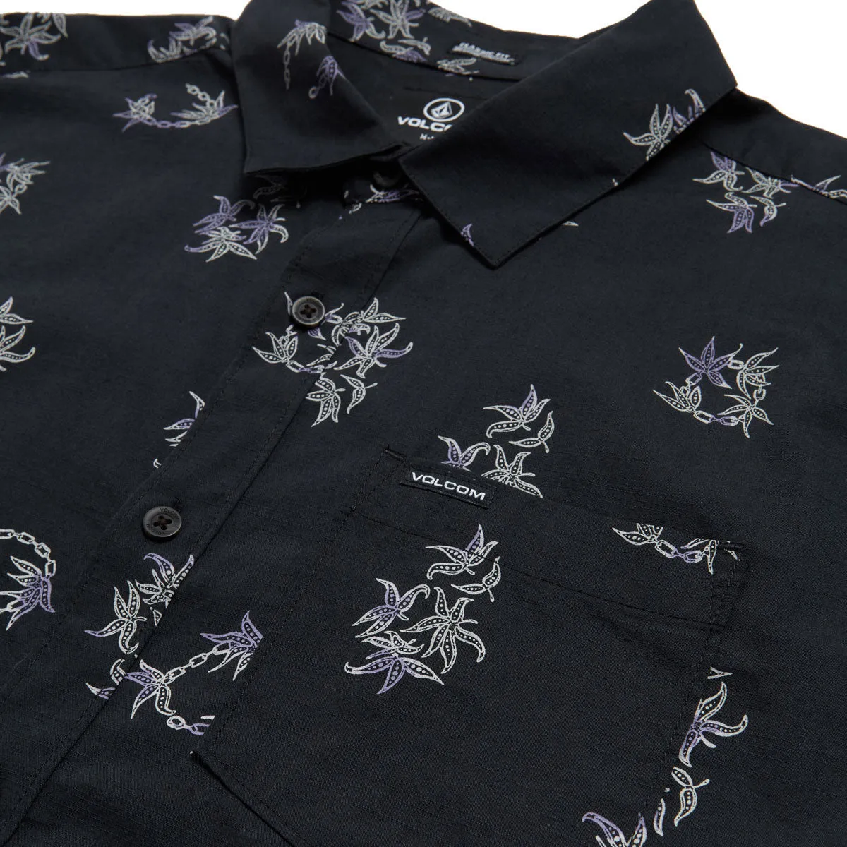 checkered pattern Everyday Essential Volcom Scaler Stone Woven Shirt - Antique Black