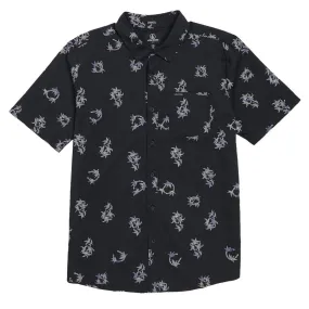 Modern Fit Volcom Scaler Stone Woven Shirt - Antique Black