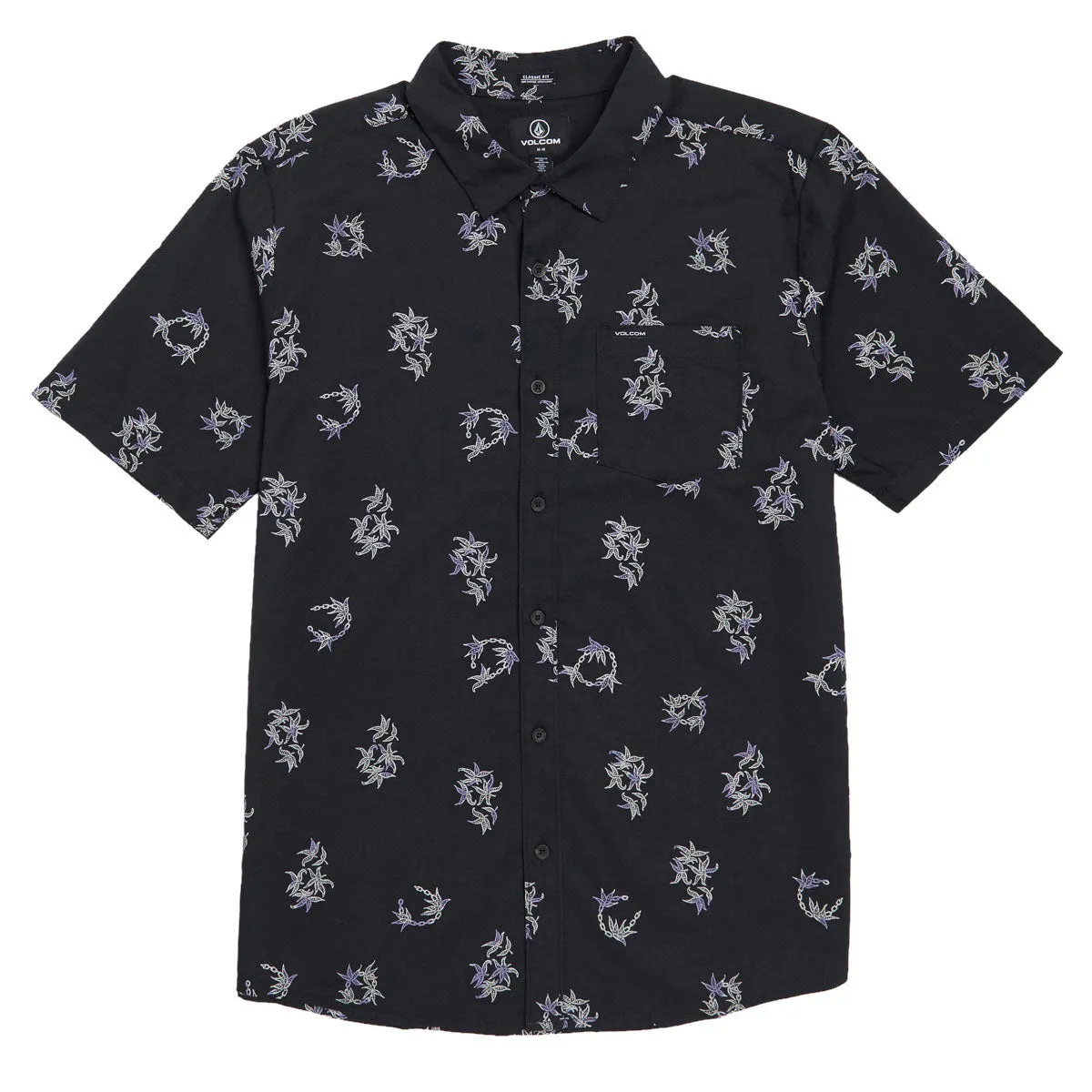 Modern Fit Volcom Scaler Stone Woven Shirt - Antique Black