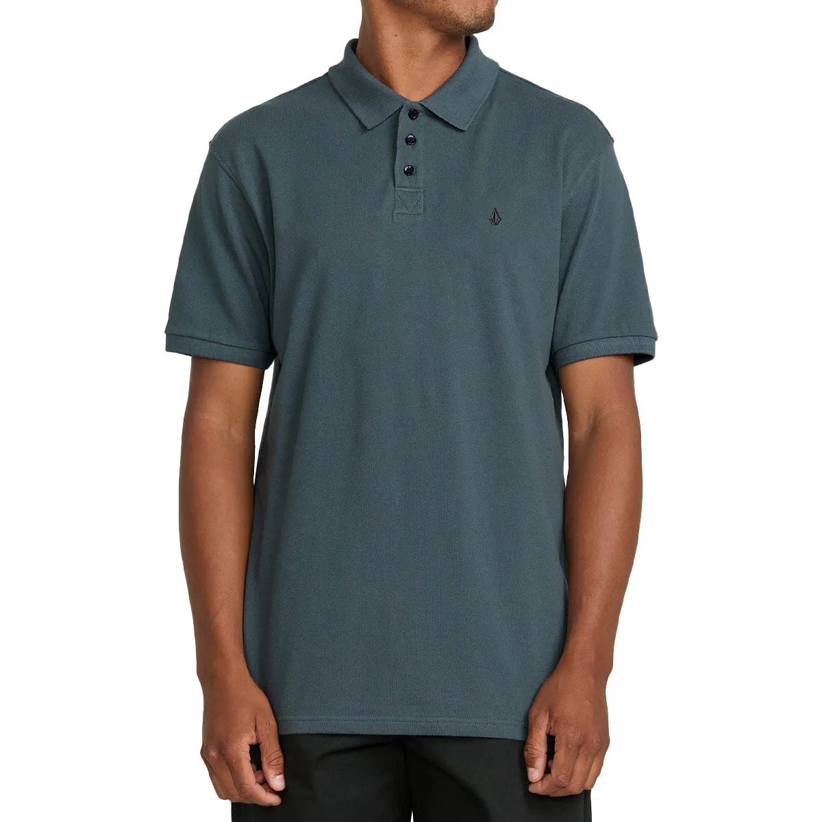 Weekend Style Handcrafted Detail Volcom Sitestone Polo Shirt - Dark Slate