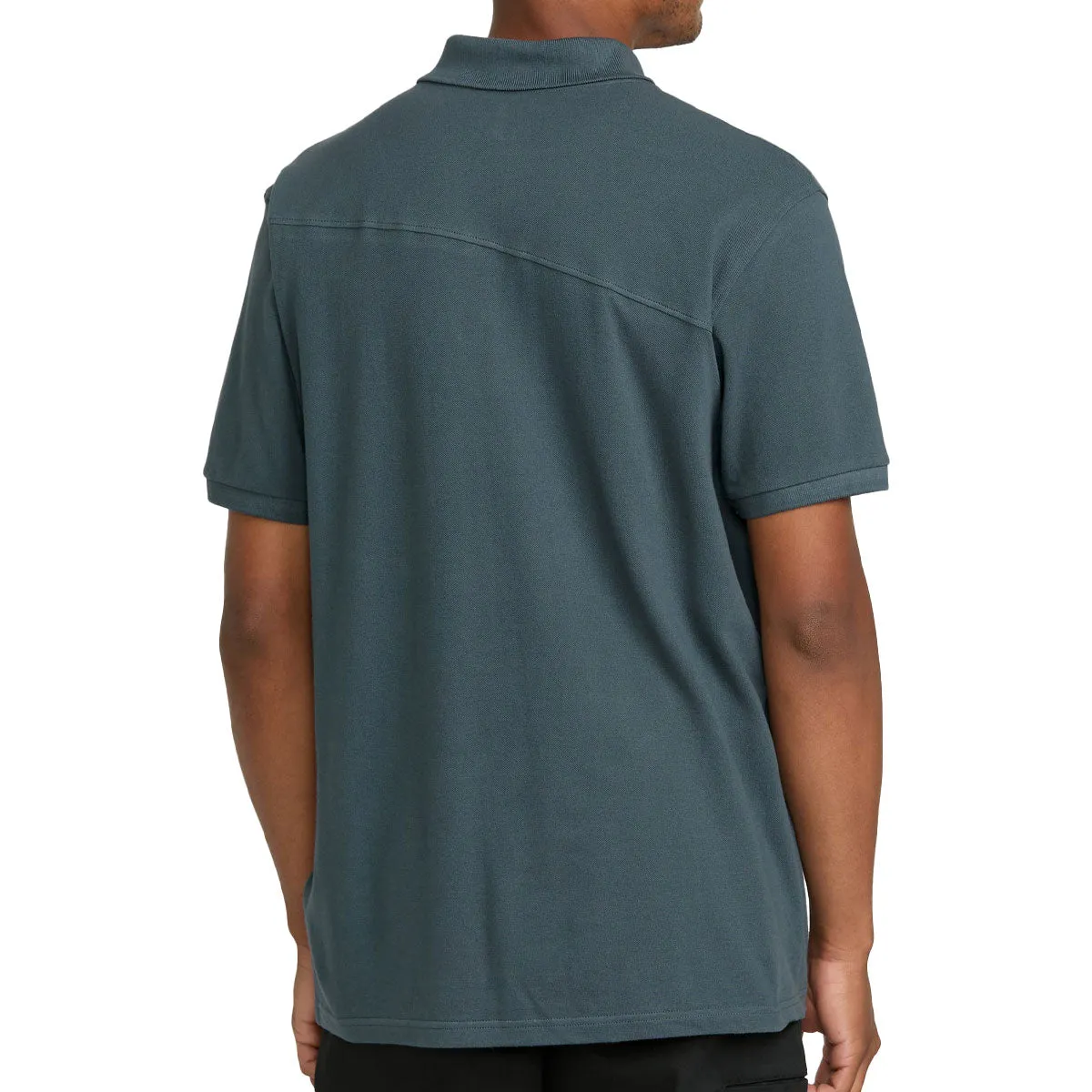 Multi Pocket Design Tailored Style Volcom Sitestone Polo Shirt - Dark Slate