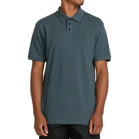 Weekend Style Handcrafted Detail Volcom Sitestone Polo Shirt - Dark Slate