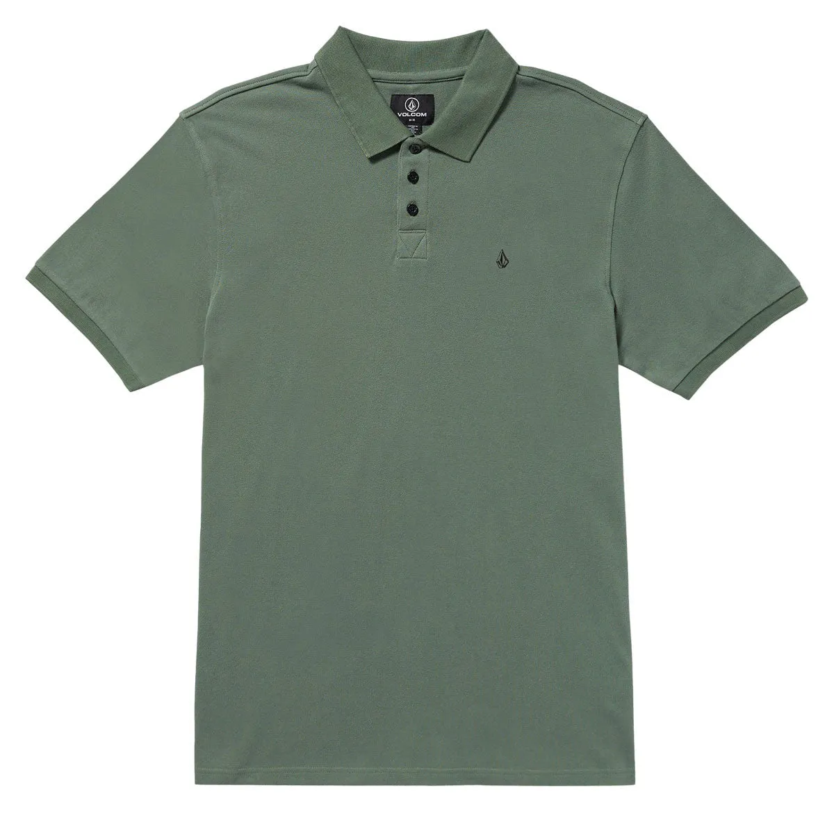 Dressy look Tuckable Hem Volcom Sitestone Polo Shirt - Light Olive