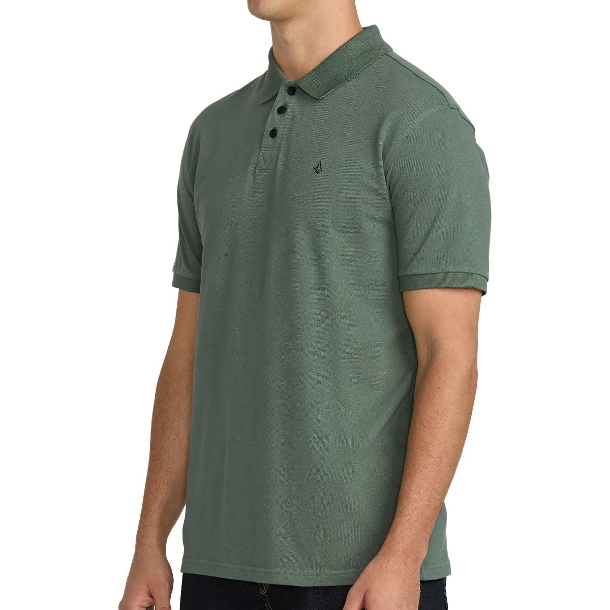 Volcom Sitestone Polo Shirt - Light Olive Spring Trend Summer Camp