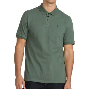Smooth Texture Volcom Sitestone Polo Shirt - Light Olive