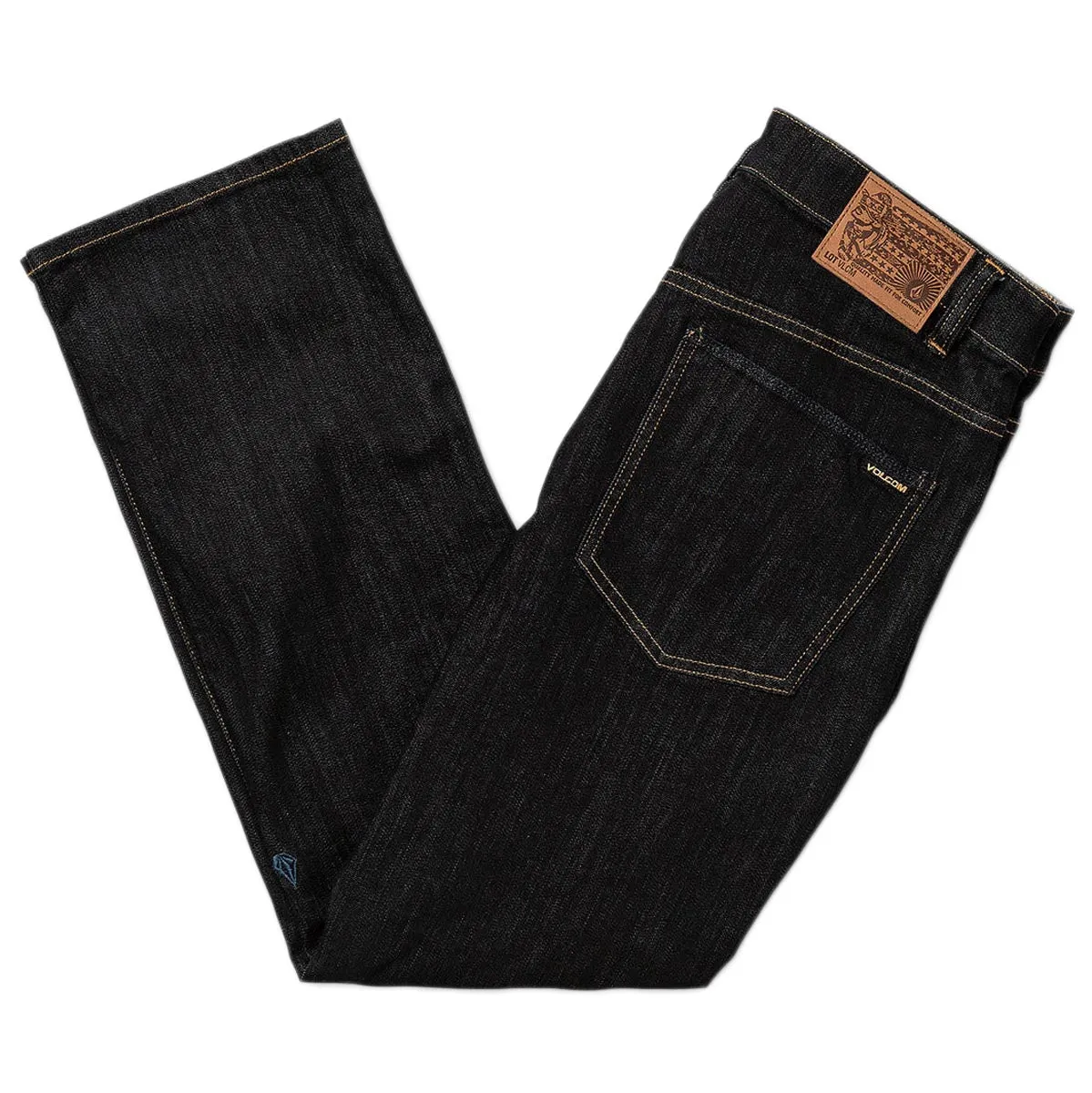 Volcom Solver Denim Jeans - Rinse Shape Retention Layer-Friendly Fit