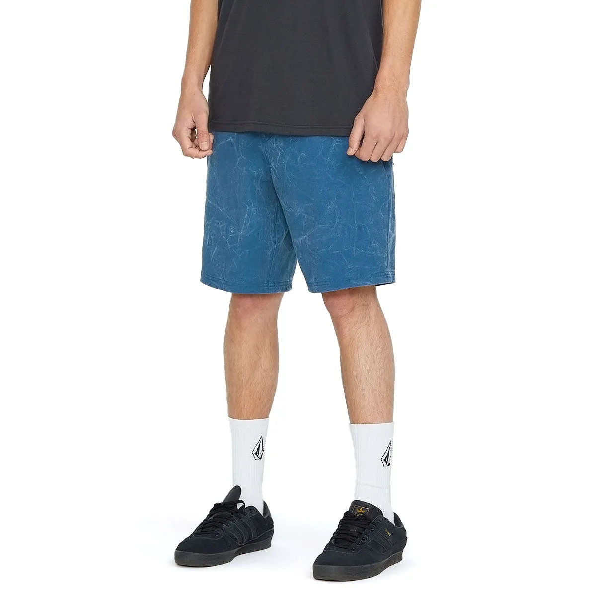 Volcom Stone Faded Hybrid 19 Shorts - Deep Blue TaglessLabeling Wrinkle Resistant Material