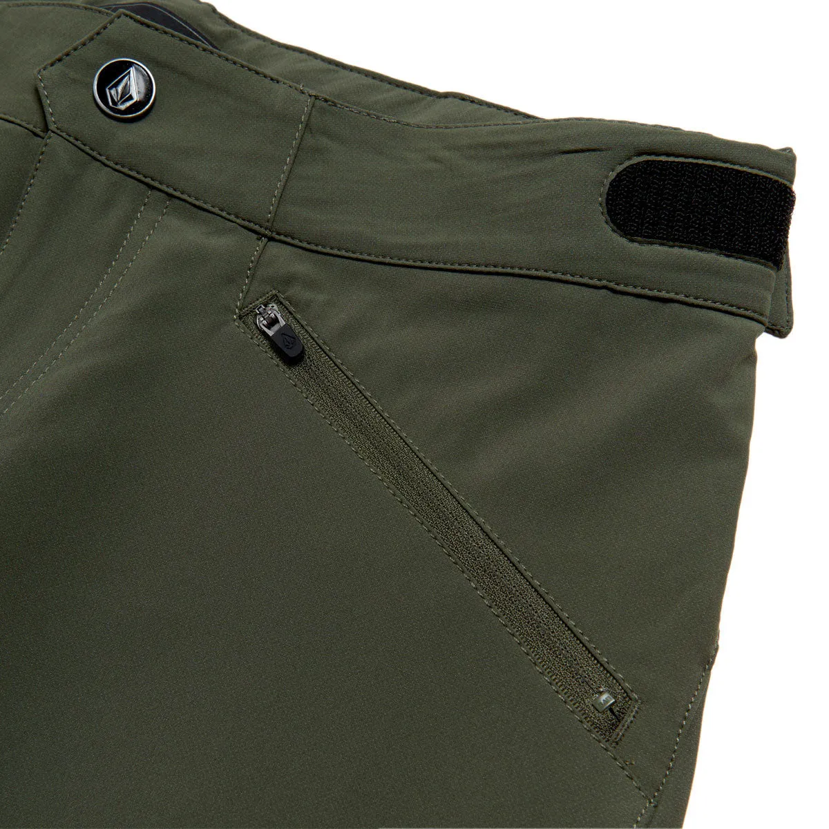 Volcom Trail Ripper Pants - Squadron Green Laser Cut Perforations Essential Comfort Wear