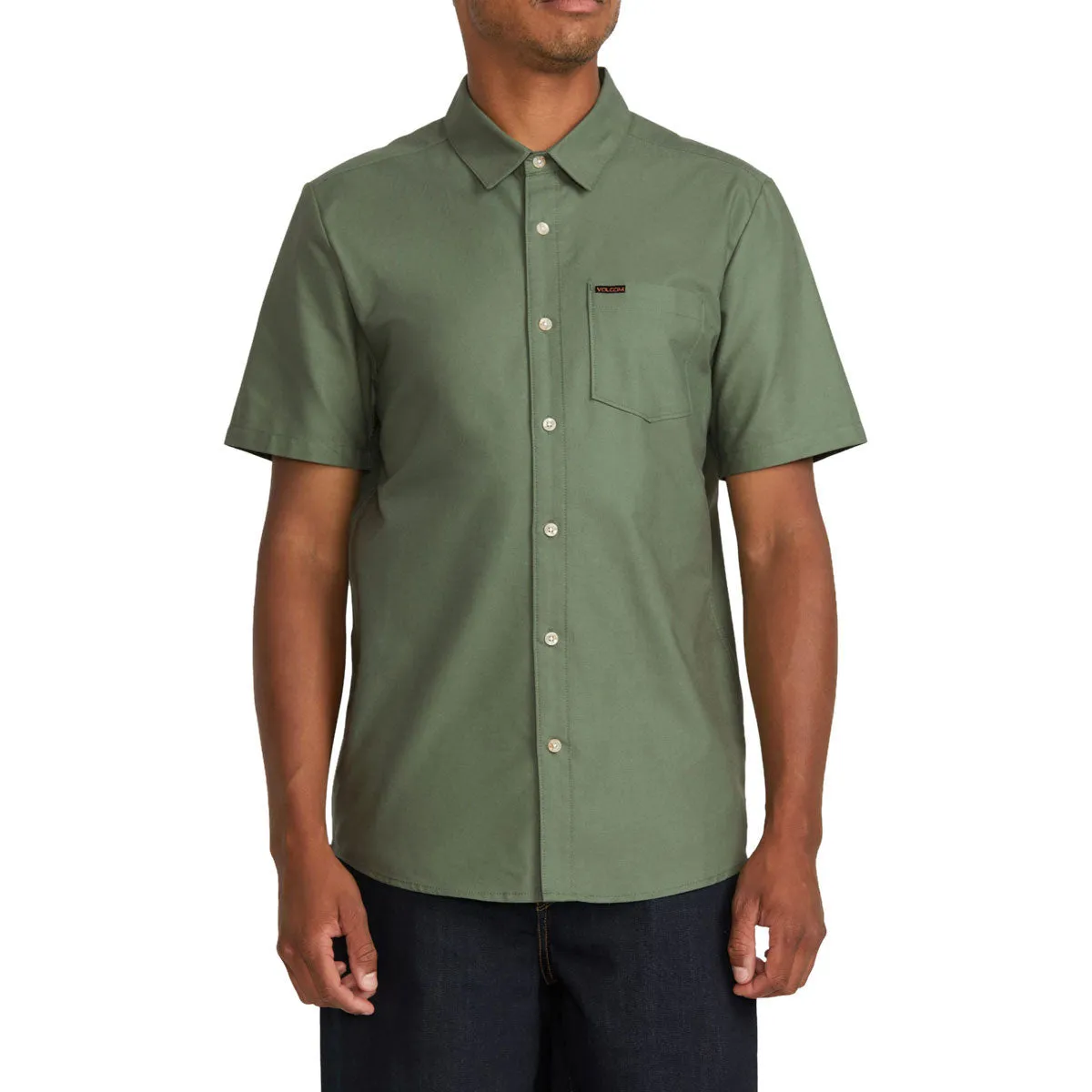 Modern Aesthetic Eco-friendly Volcom Veeco Oxford Shirt - Light Olive
