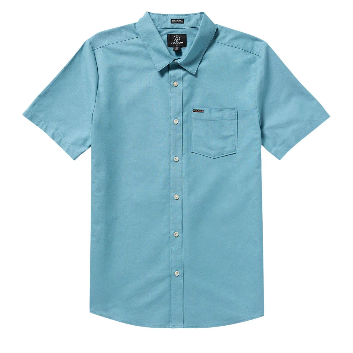 Reinforced Side Vents Volcom Veeco Oxford Shirt - Used Blue