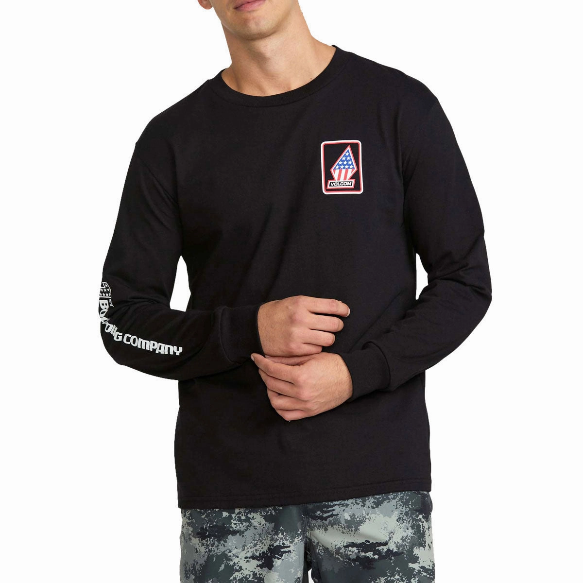 Modern Layering Fit For All Volcom 1st Boarding Co Long Sleeve T-Shirt - Black