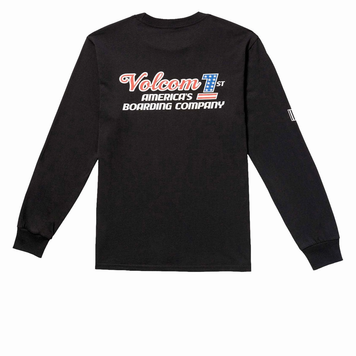 Relax Comfort Style Set In Sleeve Volcom 1st Boarding Co Long Sleeve T-Shirt - Black