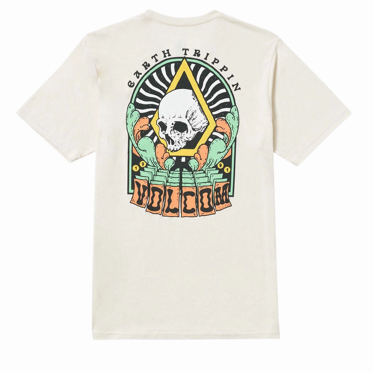 Volcom Arched T-Shirt - Off White/Heather anniversary Animal Print
