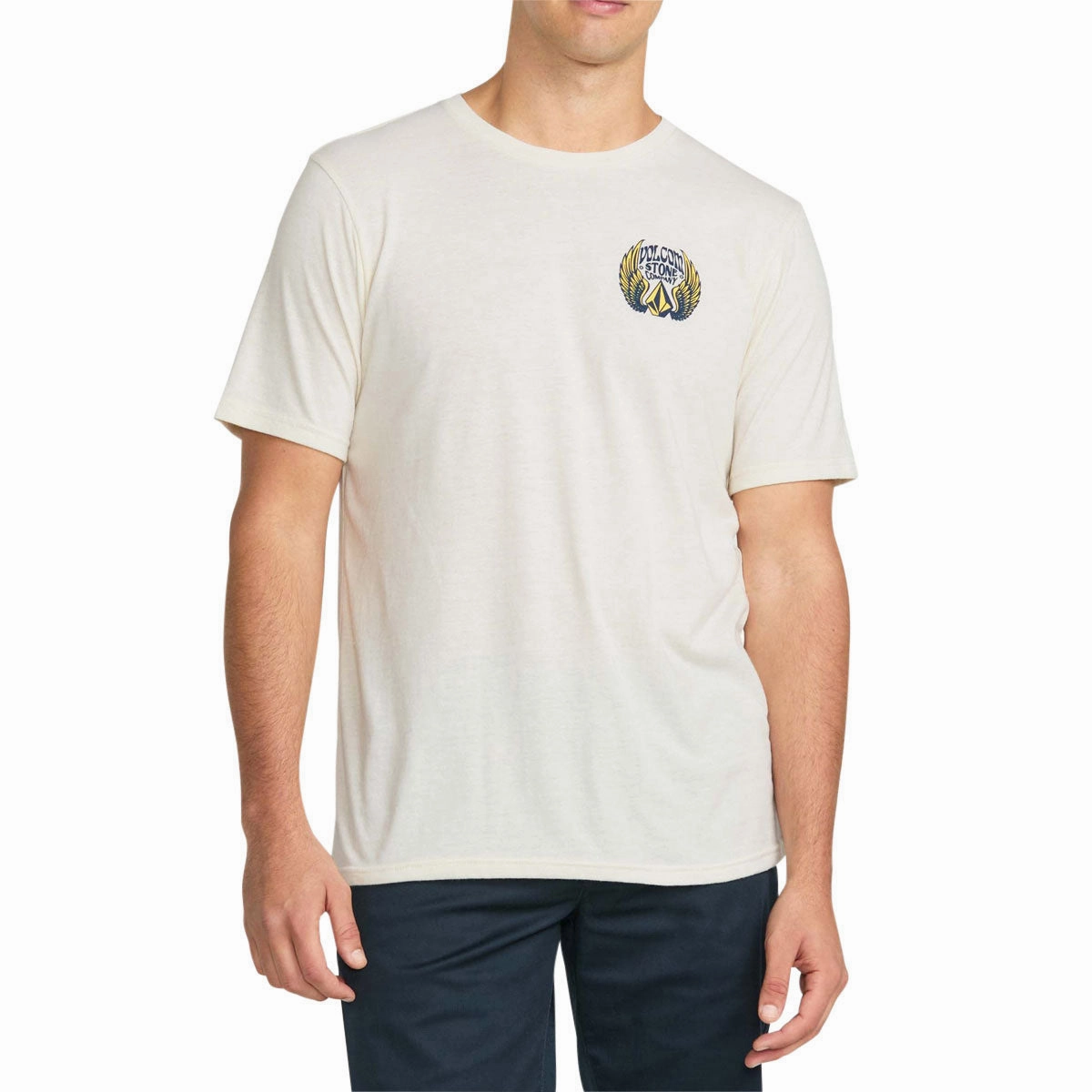 Abrasion resistant Volcom Dactyl T-Shirt - Off White/Heather