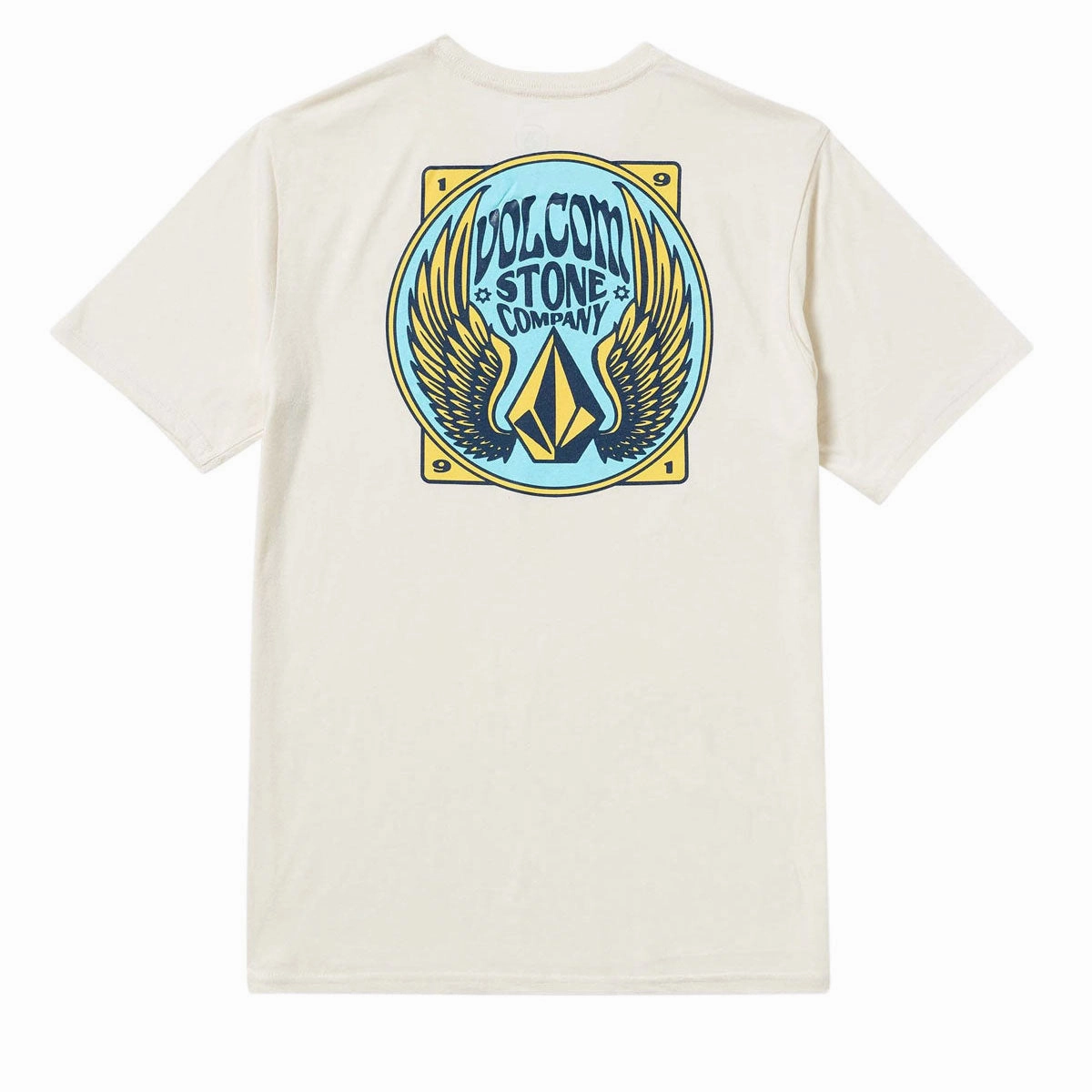 Volcom Dactyl T-Shirt - Off White/Heather Casual Layer Wear Simple Yet Elegant