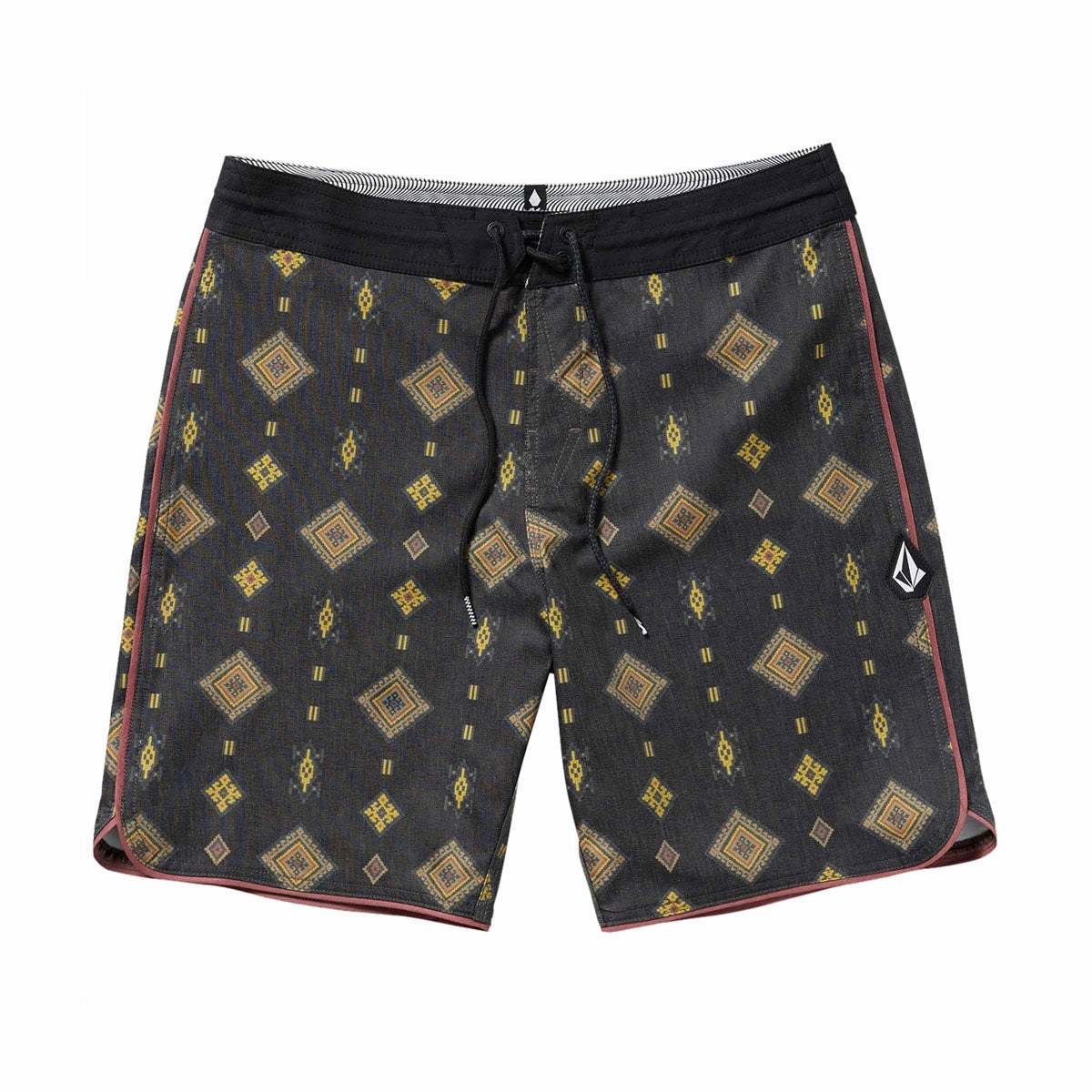Volcom Desert Dobby Stoney 19 Boardshorts - Black Seamless Waistband Modular Attachment