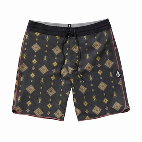 Volcom Desert Dobby Stoney 19 Boardshorts - Black Seamless Waistband Modular Attachment