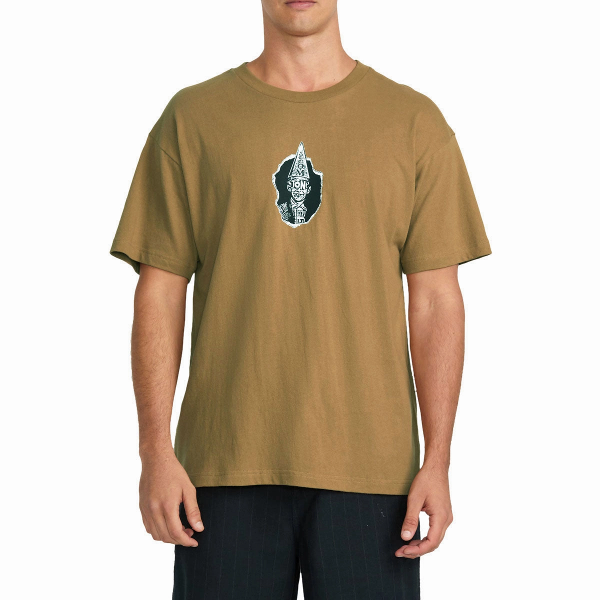 Classic Cut Light Style Volcom Dunce T-Shirt - Coconut Shell