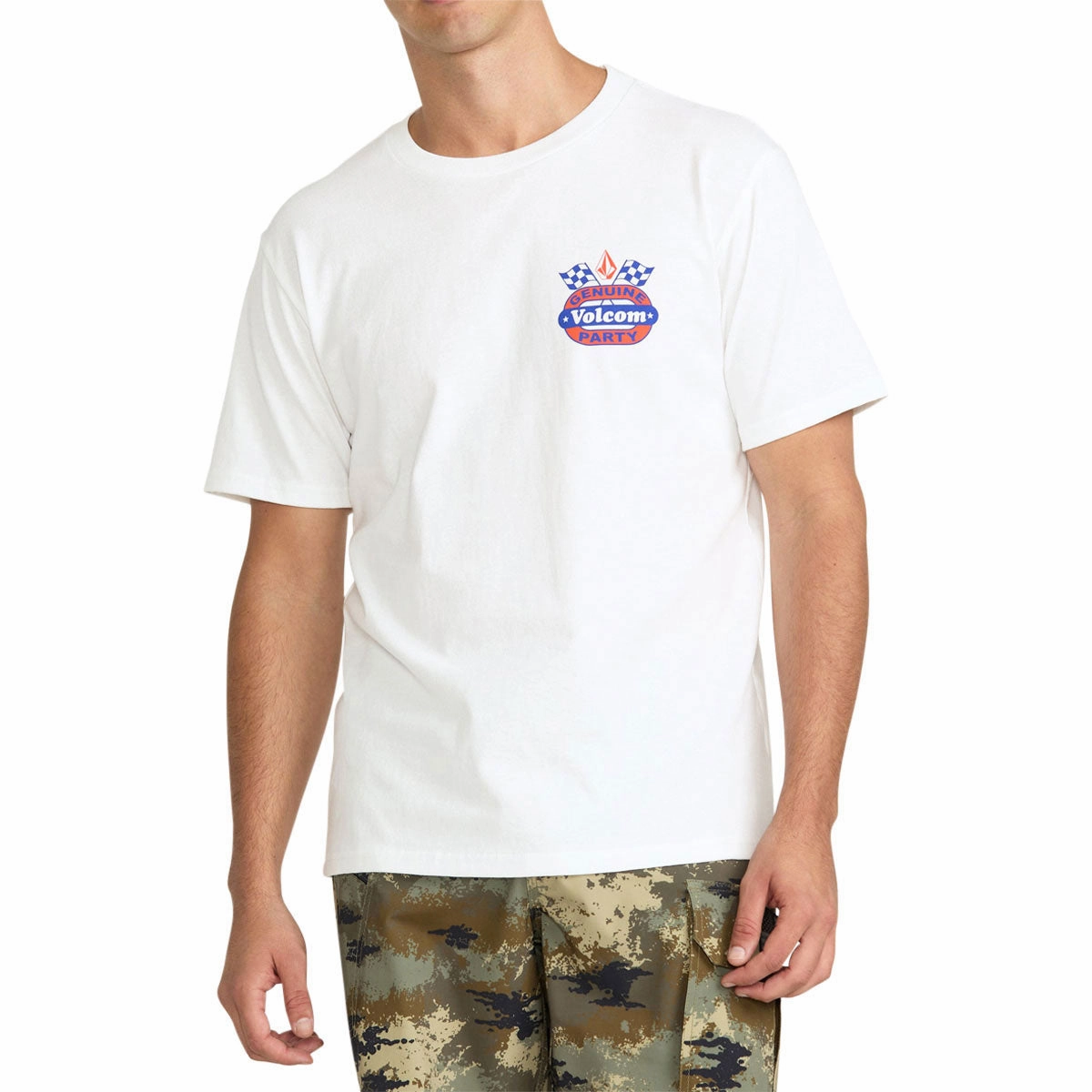 Volcom Fifth Gear T-Shirt - White School spirit Lightweight Wear