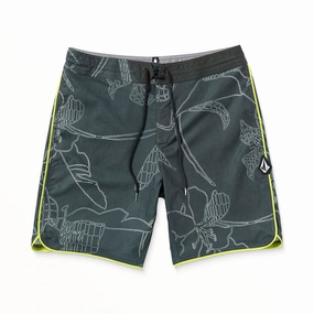 Stay Dry Volcom Mister Fib Scallop Stoney 19 Boardshorts - Stealth