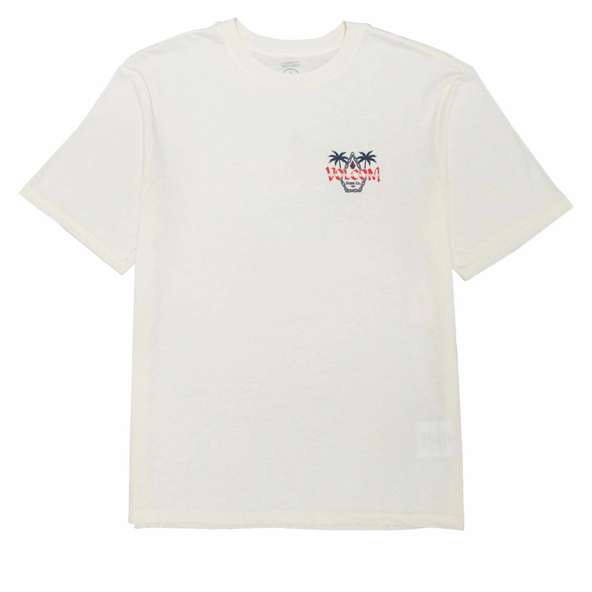 Volcom Palm Punk T-Shirt - Off White Heather OversizedSilhouette