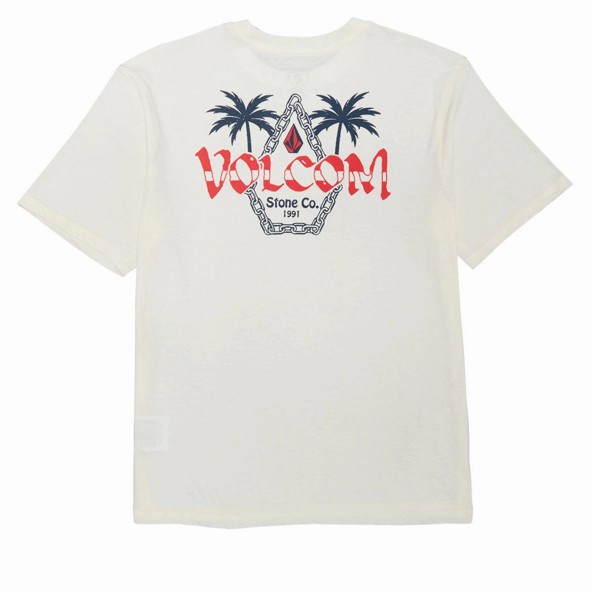 FadeResistant Volcom Palm Punk T-Shirt - Off White Heather