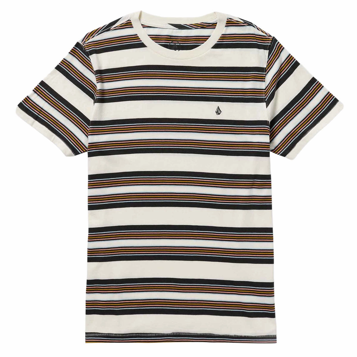 loose fitting Flexible Neckline Volcom Parotic T-Shirt - Off White