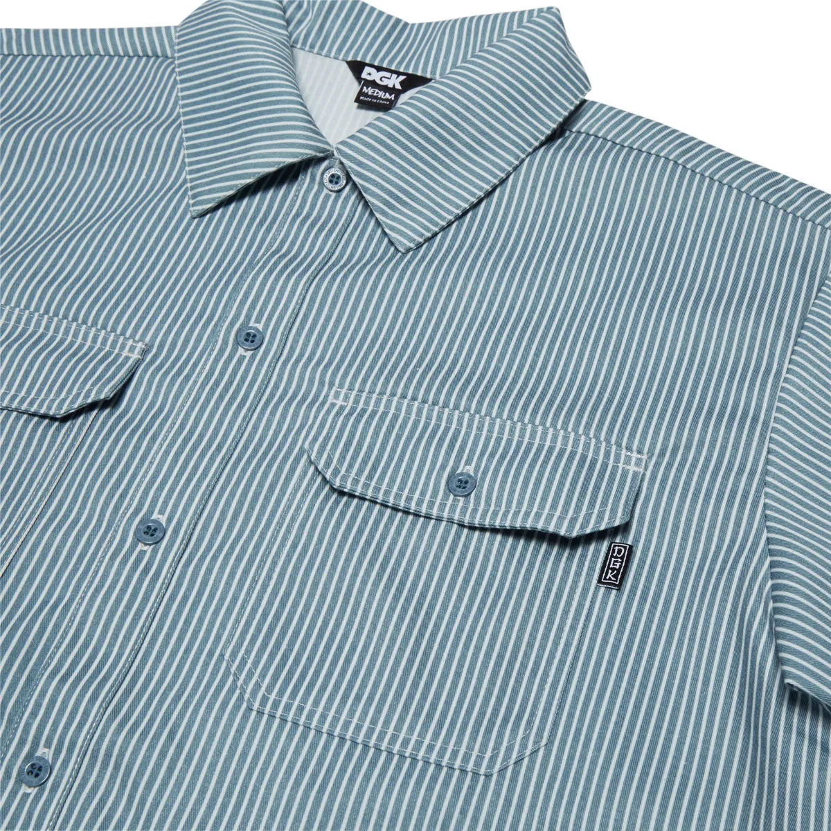 Vibrant color DGK Accord Shirt - Hickory Pinstripe
