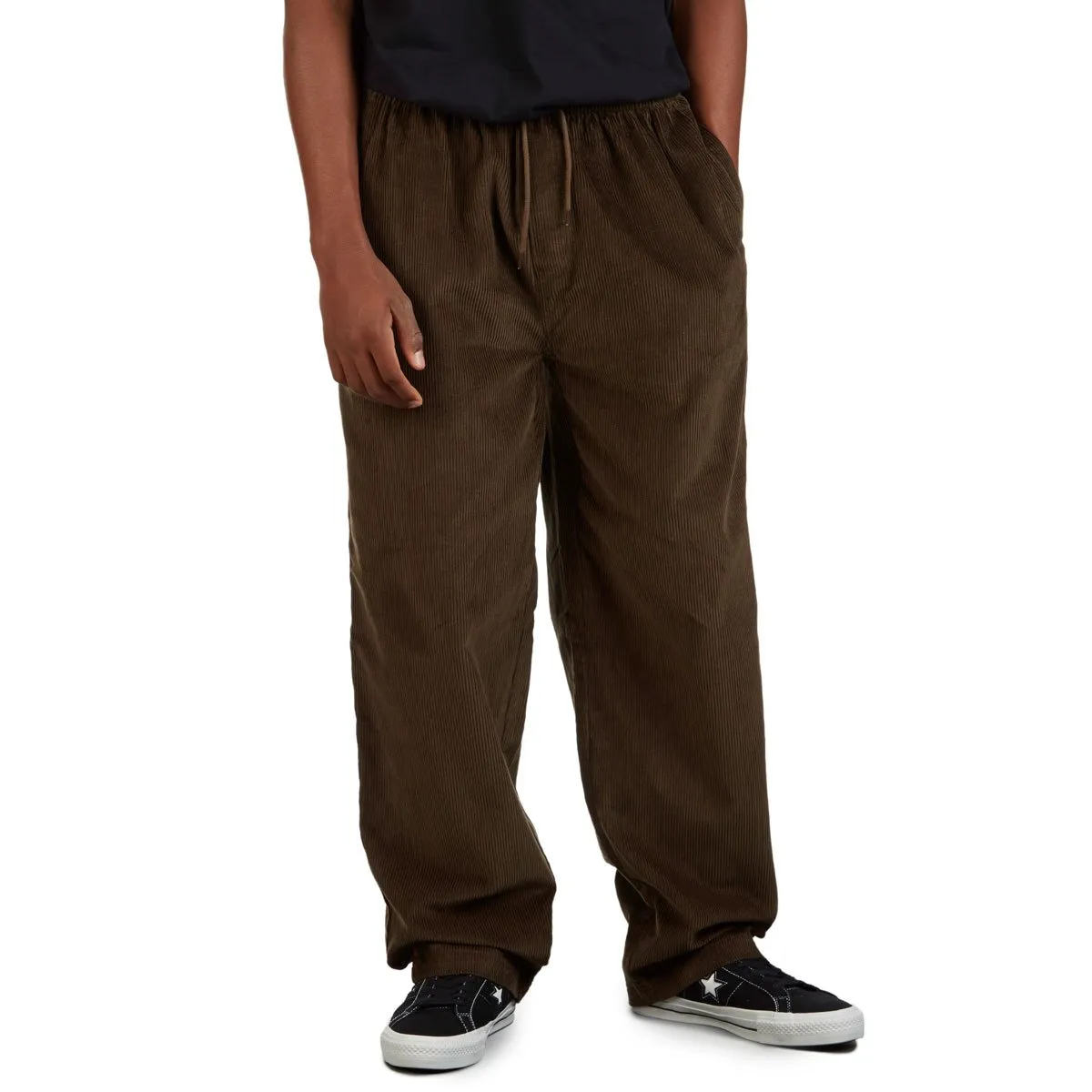 Practical Comfort Chic Look CCS Easy Corduroy Pants - Brown