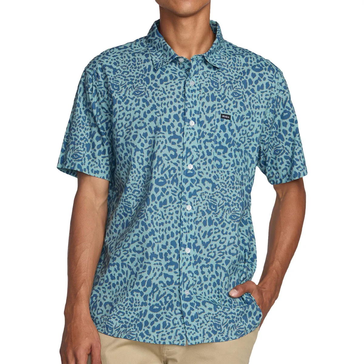 RVCA Anytime Shirt - Blue Haze Durable Button Closures