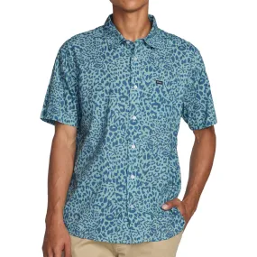 RVCA Anytime Shirt - Blue Haze Durable Button Closures