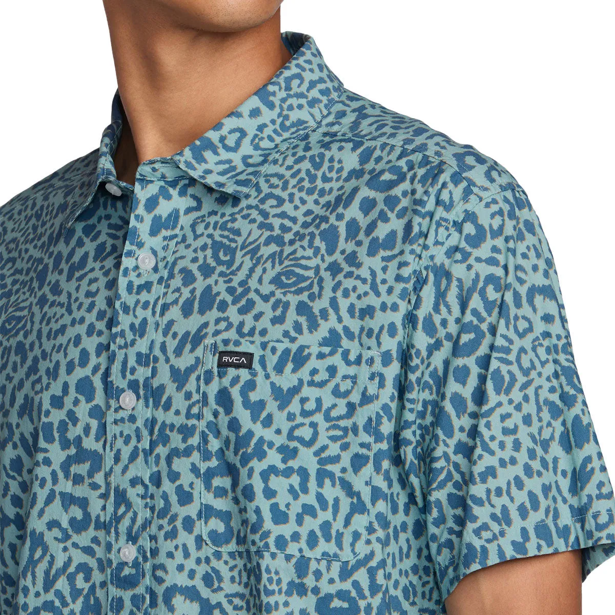 RVCA Anytime Shirt - Blue Haze Subtle pattern