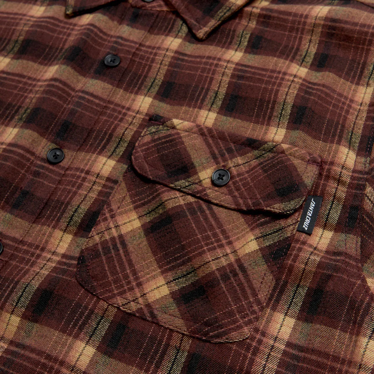 Date night Summer Fashion Santa Cruz Classic Long Sleeve Flannel Shirt - Red Plaid